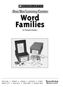 Shoe Box Learning Centers Word Families