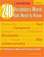 SCHOLASTIC 240 Vocabulary Words 6th Grade Kids Need to Know