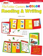 SCHOLASTIC Mini File Folder Centers in Color Reading and Writing Grades K-1
