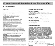 OXFORD Connections and New Adventures Placement Test by Lynda Edwards