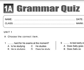 Smart Time 2 Grammar Quiz
