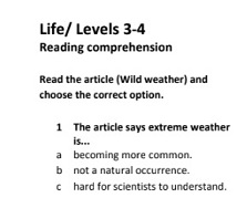 Life 3-4 American English Reading Practice