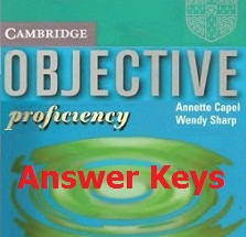 Cambridge Objective Proficiency Answer Keys