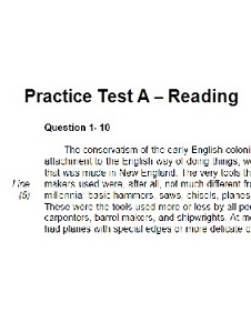 ACT Practice Test A Reading
