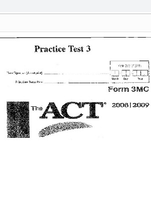 The ACT Official Guide Practice Test 3