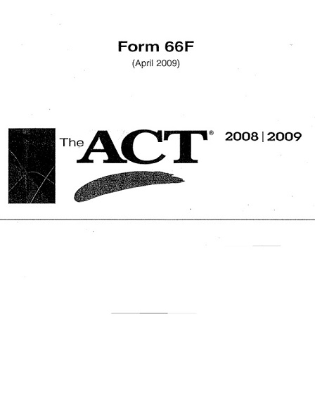 The ACT Official Guide Practice Test 4