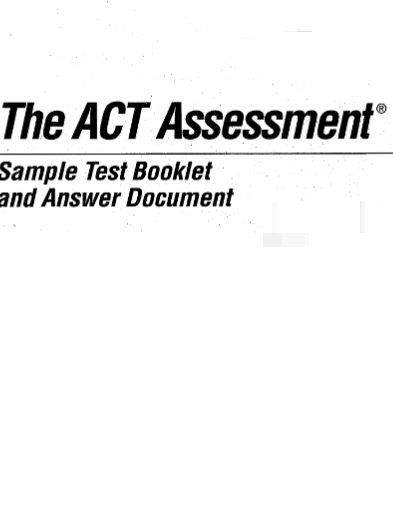 Real ACT Tests 2002 May Form 55C