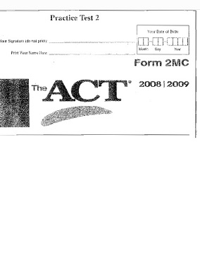 Real ACT Tests 2009 Form 2MC