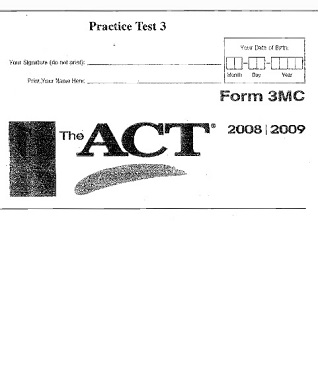 Real ACT Tests 2009 Form 3MC