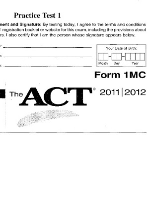 Real ACT Tests 2012 Form 1MC