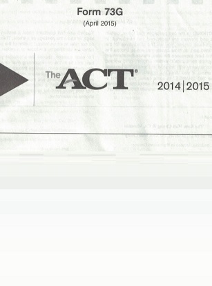 Real ACT Tests 2015 April Form 73G