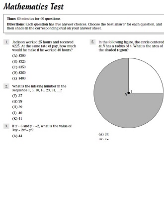 ACT Math Practice Test 2 with Answers and Explanations